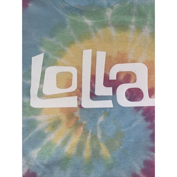 Lollapalooza 2019 Tie-Dyed Fest Lineup Shirt Med Large EUC Kacey Gambino Ariana - Picture 4 of 11
